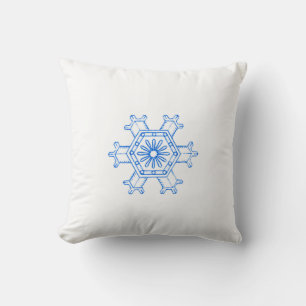 Blue Snowflake Cushion