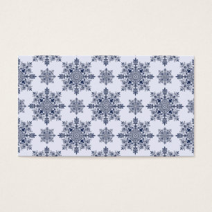 Blue Snowflake Damask Pattern