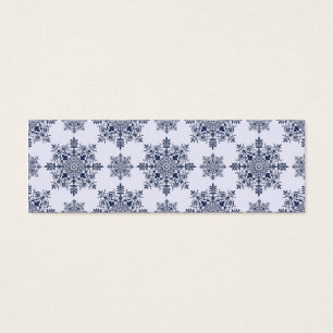 Blue Snowflake Damask Pattern