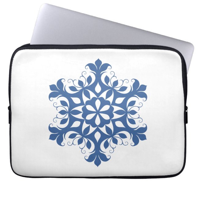 Blue Snowflake Electronics Bag (Front)