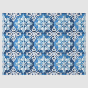 Blue Snowflake Glow 🎄 Elegant Winter Gift Tissue Paper