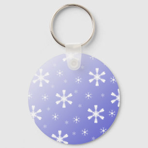 Blue Snowflake Keychain