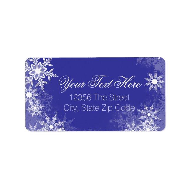 Blue Snowflake Label (Front)