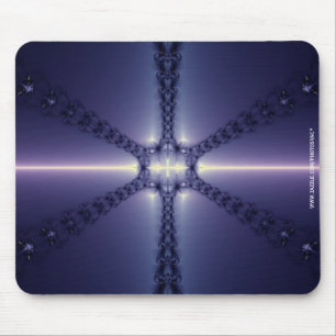 Blue Snowflake Mouse Pad