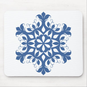 Blue Snowflake Mousepad