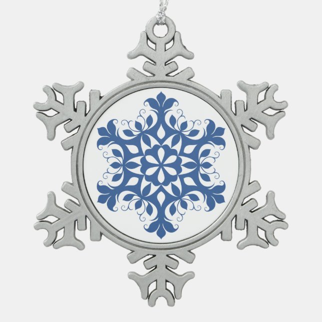 Blue Snowflake Ornament (Front)