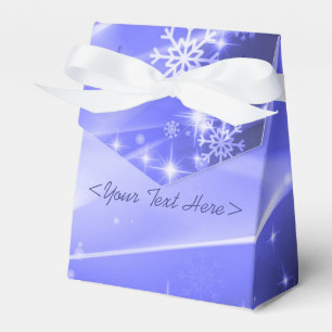 Blue Snowflake Pattern Christmas Favour Box