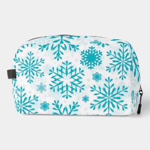Blue Snowflake Pattern Dopp Kit