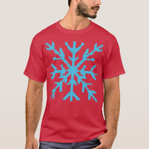 Blue snowflake pixel art T-Shirt
