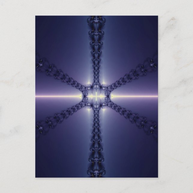Blue Snowflake Postcard (Front)