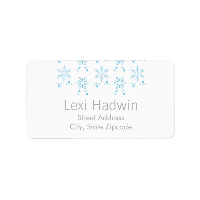 Blue Snowflake | Return Address Label (Front)