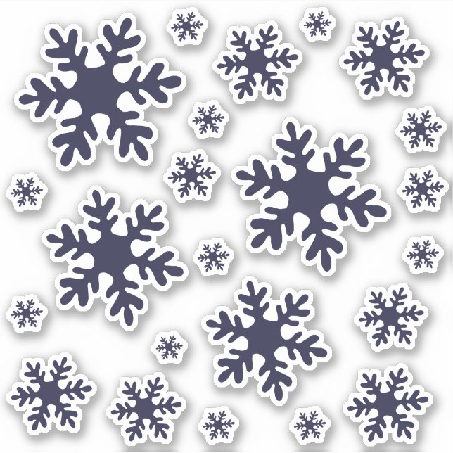 Blue Snowflake Snow Winter Christmas Holidays (Front)