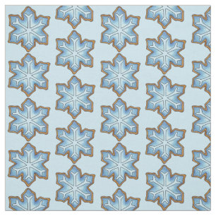 Blue Snowflake Snow Winter Sugar Cookie Holiday Fabric
