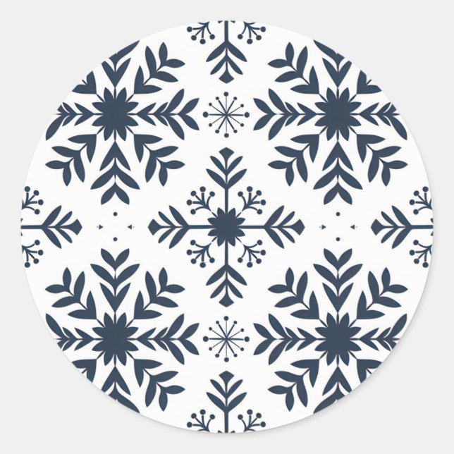Blue Snowflake Sticker (Front)
