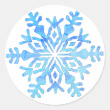 Blue snowflake sticker