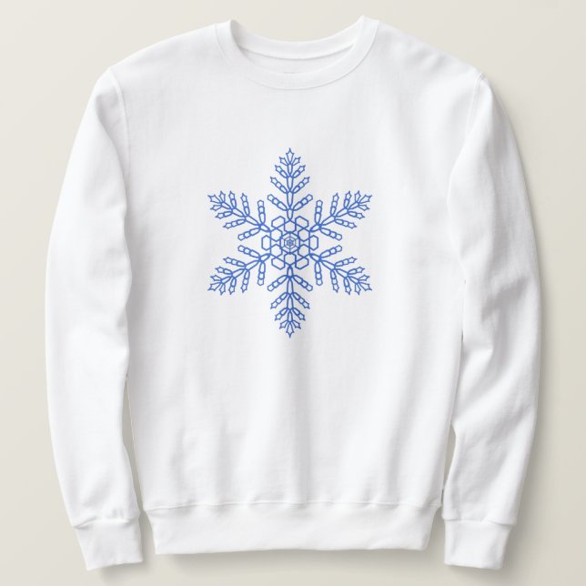 Blue Snowflake Sweatshirt (Design Front)