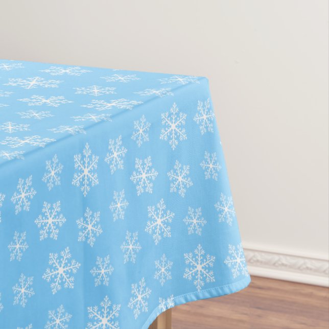 Blue Snowflake Tablecloth (In Situ)