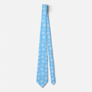 Blue Snowflake Tie