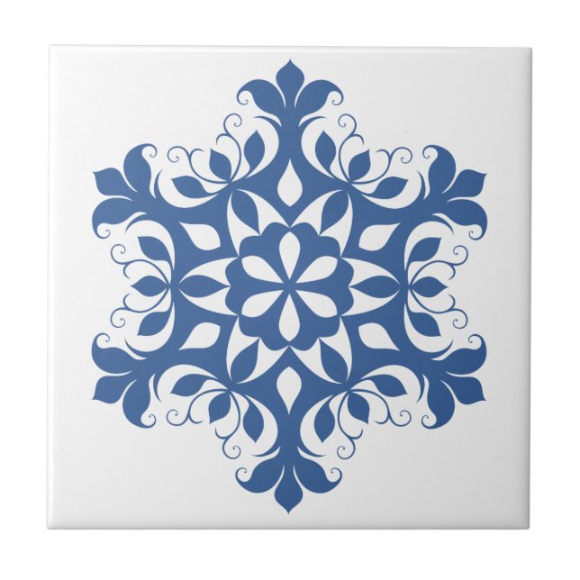 Blue Snowflake Tile (Front)