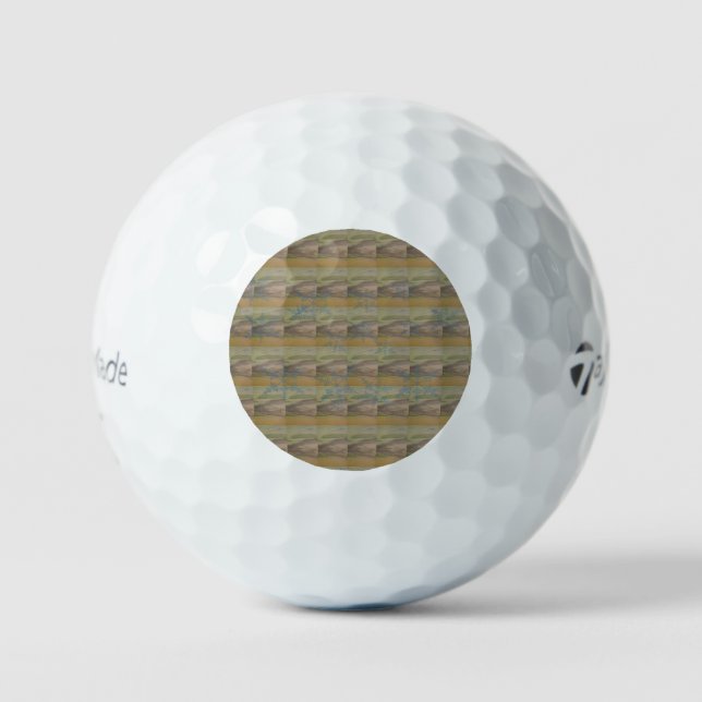 Blue snowflake waves on the Seashore Golf Balls (Front)