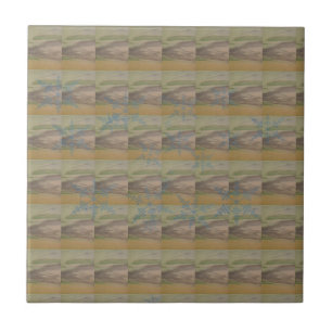 Blue snowflake waves on the Seashore Tile