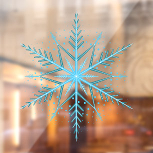 Blue Snowflake Window Decal