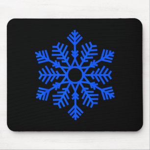 Blue Snowflake Winter For Men Women And Kids Xmas Mouse Pad