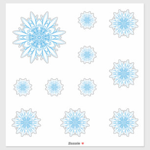 Blue Snowflake Winter Holiday Design