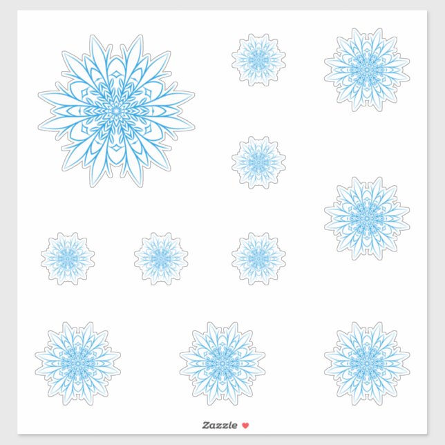 Blue Snowflake Winter Holiday Design (Sheet)