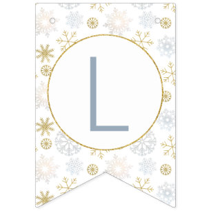 Blue Snowflake Winter Wonderland Banner