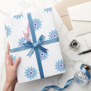 Blue Snowflake Wrapping Paper