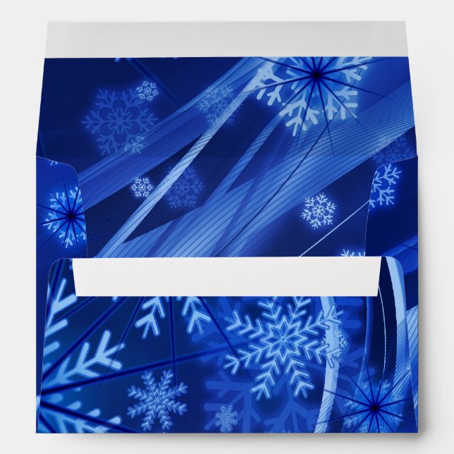 Blue Snowflakes Envelope (Back (Bottom))