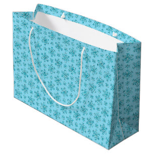 BLUE SNOWFLAKES-GIFT BAG L