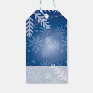 Blue Snowflakes Gift Tags