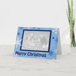 Blue Snowflakes Holiday Card