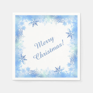 Blue snowflakes napkin