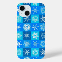 Blue Snowflakes Pattern