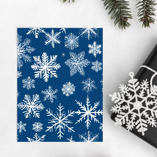 Blue Snowflakes Winter Postcard (Creator Uploaded)