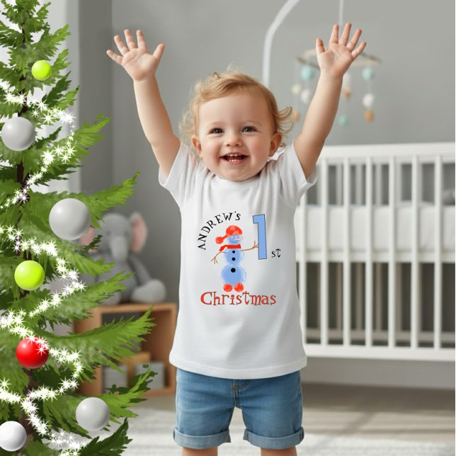 Blue snowman baby T-Shirt (Creator Uploaded)