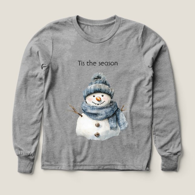 Blue Snowman Christmas (Design Front)