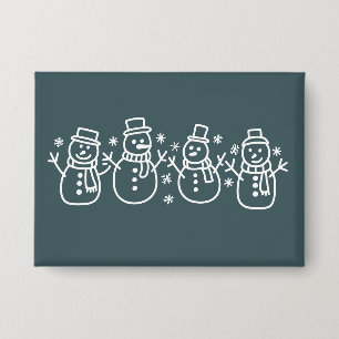 Blue Snowman Christmas Holiday Winter Festive Xmas