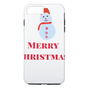 Blue snowman Christmas merry Christmas add name te Case-Mate iPhone Case