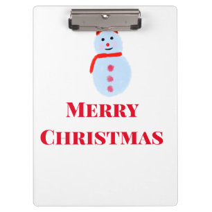 Blue snowman Christmas merry Christmas add name te Clipboard
