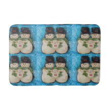 Blue Snowman Family