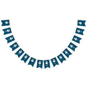 Blue Snowman, Happy Holidays Bunting