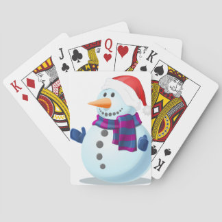 Blue Snowman Playing Cards