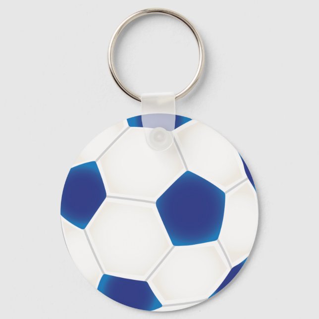 Blue Soccer Ball Key Ring (Front)