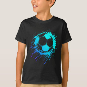 Blue Soccer Ball Soccer Player Mens Soccer Boys So T-Shirt