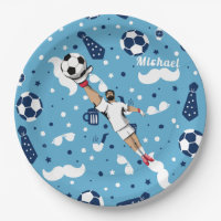 Blue Soccer Goalie Goalkeeper Player's Kid's Name 