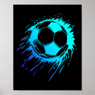 Blue Soccer Ll Soccer Player Mens Soccer Boys Socc Poster